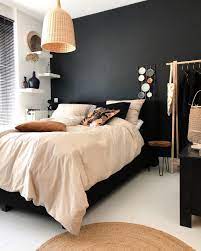 slaapkamer zwart bedroom scandinavischinterieur home room makeover house interior