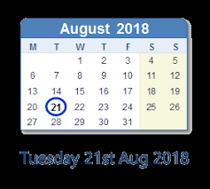 Tarikh berikut mungkin diubah suai. 21 August 2018 Date In History News Social Media Day Info