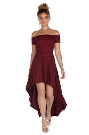Penelope Burgundy Glitter Formal High Low Dress Formal Dresses For Teens Social Dresses Promotion Dresses