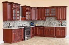 Lesscare Cherryville 10 X 10 Kitchen In 2021 Wood Kitchen Wood Kitchen Cabinets Solid Wood Kitchens