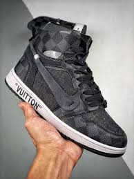 Louis Vuitton X Off White X Air Jordan 1 Nike Air Jordan X Louis Vuitton X Off White Lvhg Yupoo Lv Men Shoes Sneakers Fashion Mens Nike Shoes