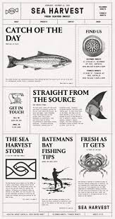 Sea Harvest Landing Page Design Inspiration Lapa Ninja Menu Design Inspiration Newspaper Design Graphic Design Inspiration