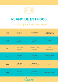 Planilha de controle dos estudos. Cronograma De Estudos Oab Crie Seu Proprio Roteiro
