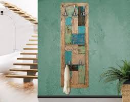 Wandgarderobe Rustic Timber Natura 139x46x2cm Garderobe Vintage Flur Wande Rustikal