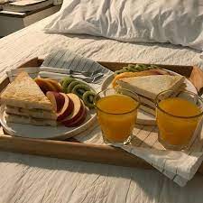 breakfast in bed aesthetic food cafe food pretty food