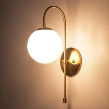 Art Deco Milk Glass Ball Wall Light In 2021 Wall Lights Glass Ball Wall Lamp