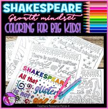 First day of school activities growth mindset coloring pages quotes on success. Growth Mindset Colouring Pages Posters Inspirational Quotes By Shakespeare