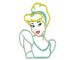 Machine Embroidery Princess Cinderella Applique By Embroideryy 2 99 Disney Applique Applique Designs Embroidery