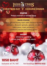 Traditional irish christmas dinner menu 17. Christmas Day 3 Course Dinner