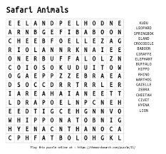 These puzzles are of medium difficulty and best suited to older children and adults. Printable Word Searches