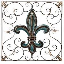 Louis Xvi Fleur De Lis Metal Wall Art Hanging Hanging Wall Decor Hanging Wall Art Wall Sculptures