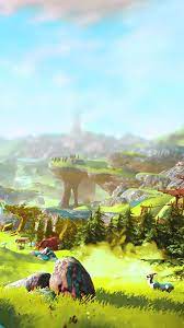 Iphone Legend Of Zelda Fantasy Landscape Legend Of Zelda Breath