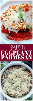 Baked Eggplant Parmesan Recipe No Mess No Fuss Eggplant Parmesan With Crispy Garlic Parmesan Breaded Eg Eggplant Parmesan Baked Baked Eggplant Veggie Dishes