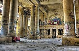 Buffalo central station is similarly overbuilt. Michigan Central Station Detroit Usa Old Abandoned Houses Abandoned Train Abandoned Detroit