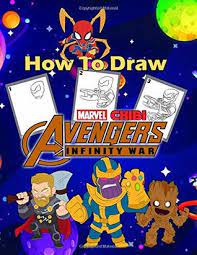 How To Draw Marvel Chibi Avengers Infinity War: Easy Step-By-Step Drawing  Guide, 2 In 1: How To Draw And Marvel Avengers Infinity War Coloring Book  For Adults And Kids By Htd&Color Books
