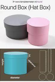 Free Custom Size Round Box Hat Box Templates Templatemaker Nl Round In 2020 Paper Box Template Box Template Diy Gift Box