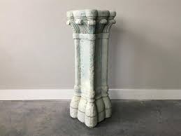 Use the astoria grand greek column pedestal to enhance the appearance of your garden. Column Pedestal Plant Stand In Light Teal From Rerunroom Of Seattle Wa Attic