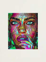 Salomé cocktail, portrait, woman face, mujer, cara, visage, lea roche  paintings Photographic Print