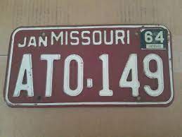 Vintage Missouri License Plate From 1964 With Images License Plate Ebay Plates