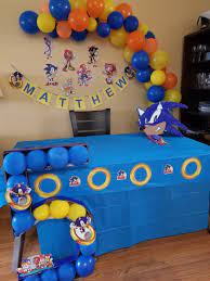 You can download and please share this sonic birthday party on pinterest | tikal, comic. Sonic The Hedgehog Party Decoration Idea Sonic Birthday Parties Hedgehog Birthday Sonic Birthday