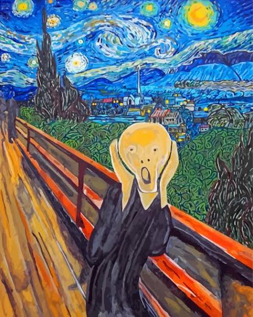 Starry Night The Scream Van Gogh - Paint By Number - Num Paint Kit