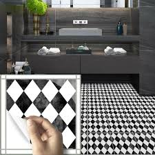 Kitchen floor tiles self adhesive. 10pcs White Black Self Adhesive Bathroom Kitchen Wall Stair Floor Tile Sticker Children S Bedroom Boy Decor Decals Stickers Vinyl Art Home Garden Worldenergy Ae