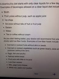 Diverticulitis Diet Diverticulitis Diverticulitis Diet Clear Liquid Diet