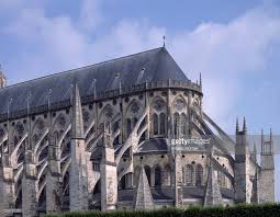 An Exterior View Of The 13th Century French Gothic Bourges Cathedral Bourges Cathedral Historical Architecture