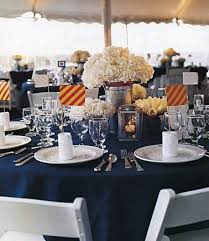 Nautical Wedding Table Setting Not A Fan Of The Tablecloth Color Nautical Wedding Theme Nautical Wedding Style White Wedding Centerpieces