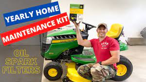 Home Maintenancy Kit John Deere 100 Series Fuel Filter Change Oil Air Filter Spark Plug Youtube