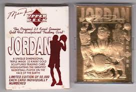 We did not find results for: 23 Kt Gold Michael Jordan 1995 Upper Deck Gold Card In Box W Coa Property Room
