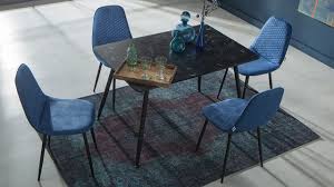 6 sandalye tertemiz mobilya takımı. Marble Mutfak Masa Seti Siyah Istikbal