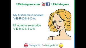 The conversation between characters in a novel, drama, etc. Dialogue 17 Ingles Spanish Alphabet Spell Your Name Alfabeto Youtube