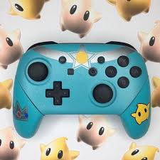 These awesome caps with super mario designs easily attach on to your nintendo switch pro controller analog sticks to increase control, comfort and accuracy and protect your switch pro. Nintendo Switch Super Mario Galaxy Rosalina Luma Pro Controller Nintendo Switch Super Mario Super Mario Galaxy Super Mario