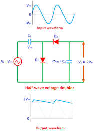 Half Wave Voltage Doubler Inductors Electronics Circuit Circuit Diagram