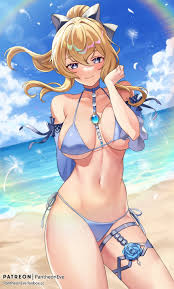 bikini, beach, pantheon eve, sky, dandelion - Anime R34