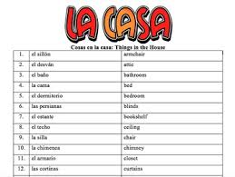 Great savings & free delivery / collection on many items. Spanish Vocabulary La Casa 40 Words By Lana Coverdale Tpt