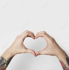 Heart is a symbol of love and the broken hearts holds meaning opposite to it. Male Tattoo Hands Shaping A Heart Symbol On White Background Stock Photo Picture And Royalty Free Image Image 102380363