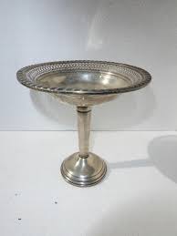 This piece is marked #4665.the dish measures 1 x 5 1/4 in diameter and weighs 1.77 troy ounces. Antique Gruen Weighted Sterling Pedestal Silver Candy Dish By Vintagelafurniture From Vintage La Furniture Of Santa Ana Ca Attic