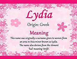 Lydia Name Meaning Di 2020