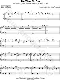 Em c am are you death or paradise? Tutorialsbyhugo No Time To Die Sheet Music Piano Solo In E Minor Download Print Sku Mn0207728
