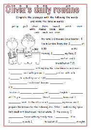 Daily Routine Reading 1 1 2019 3 Pdf Daily Routine English Worksheets For Kids Comprehension Passage
