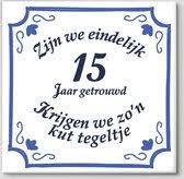 Bol Com Huwelijk Cadeau Zijn We Eindelijk 15 Jaar Getrouwd Krijgen We Zo N Kut Tegeltje