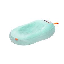 Brand new nib baby delight snuggle nest cushi bath gray teal portable bath. Boon Puff Inflatable Baby Bather With Quick Dry Microfleece Cover For Newborns And Infants Target
