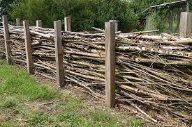 Hinten Zum Feld Hin Perfekt Als Windschutz Und Zum Entsorgen Von Strauch Und Baumschnitt Garten Rustikaler Zaun Naturzaun