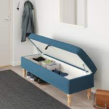 Padded storage bench storage bench with baskets. Stocksund Bench Ljungen Blue Width 56 3 4 Height 18 1 2 Learn More Ikea