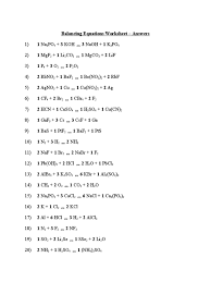 A chemical equation is the symbol in chemistry that represents chemical reaction with the help of chemical. Balancing Chemical Equations Worksheets With Answers Chemistry Worksheet 5th Grade Money Management Pdf Addition 1 Clothes Printables Preschool First Exercises Weather For Calamityjanetheshow