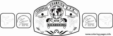Find more coloring pages online for kids and adults of wwe belt coloring pages to print. Efk Belt Kickboxing Championship Belt Coloring Pages Printable