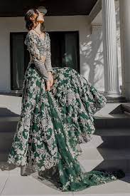 Emerald Green And Gold Lehenga Custom Indian Bridal Wear Kynah Indian Bridal Dress Asian Bridal Dresses Pakistani Bridal Dresses