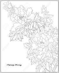 You can use the png if you want to resize the image or color the page digitally. Peony Tree Branch With Flowers In The Style Of Chinese Painting On Silk Coloring Page For The Adult Coloring Book Outline Hand Drawing Vector Illustration Royalty Free Cliparts Vectors And Stock Illustration